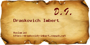 Draskovich Imbert névjegykártya